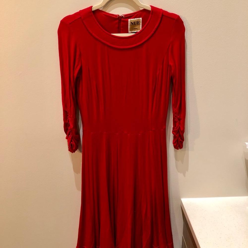 Nue by Shani red long-sleeved dress, size 4